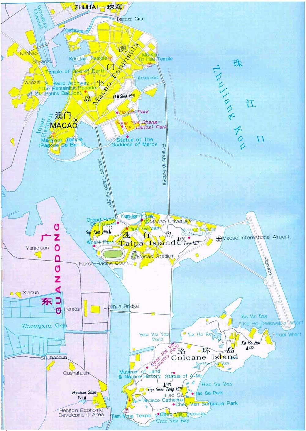 mapa Makao grad