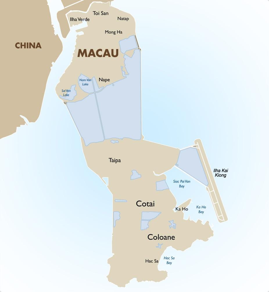 mapa Makao isključen
