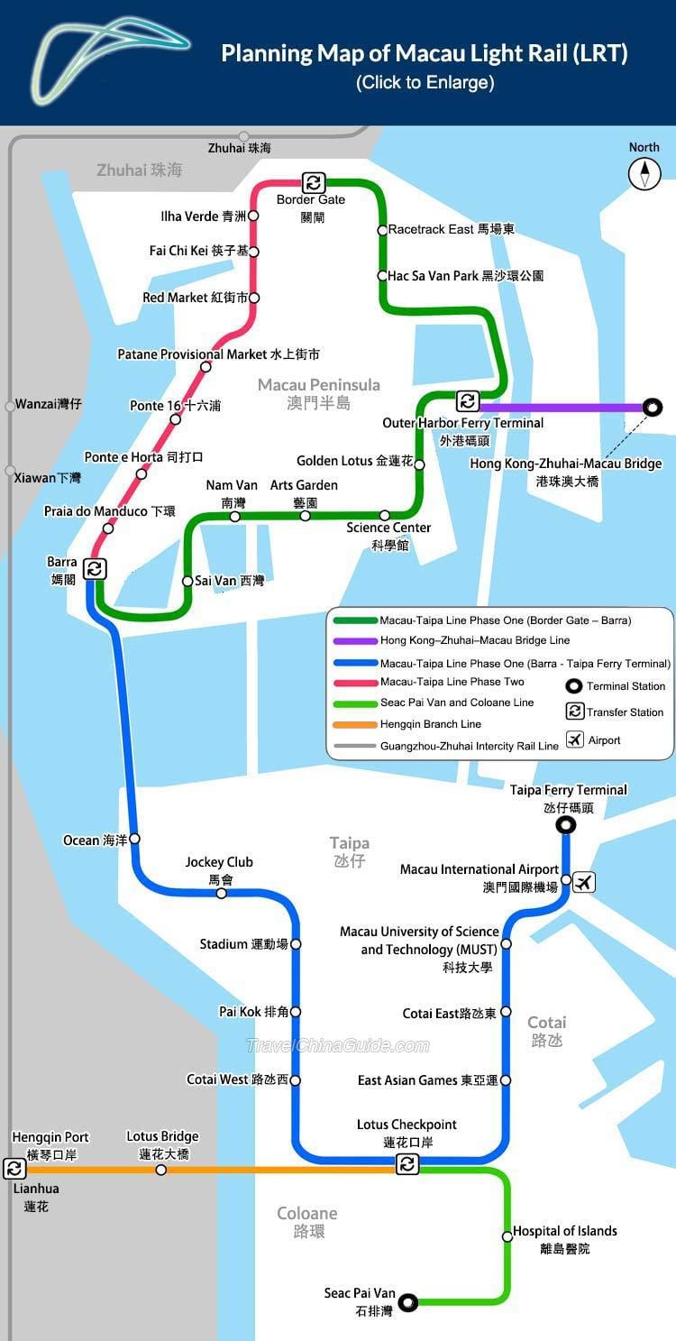 Makao mapa metroa