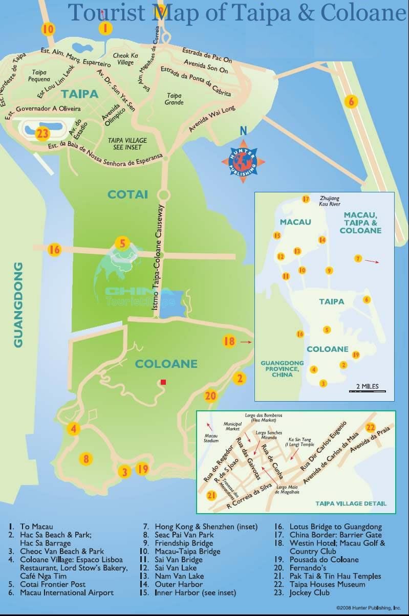 mapa Makao ostrvo