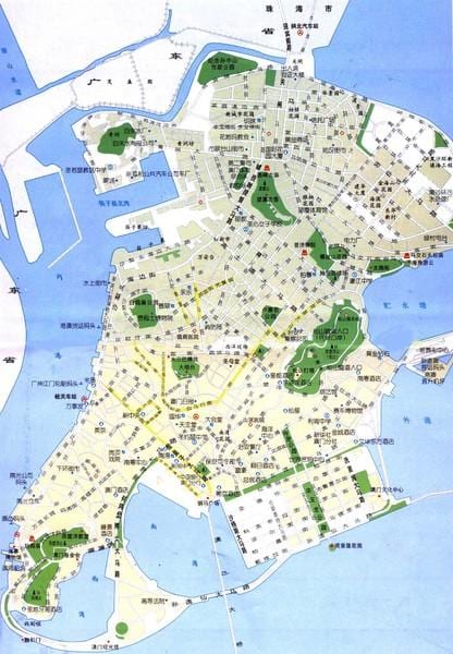 mapa Makao ulice
